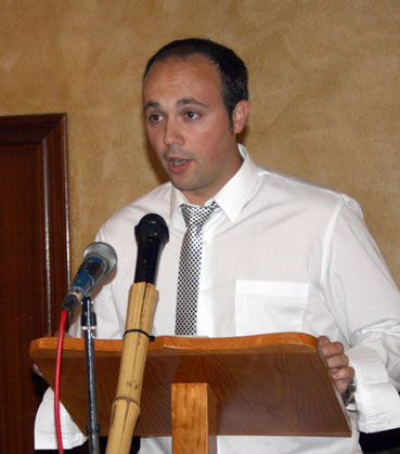 Raúl Gálvez, durante su intervención