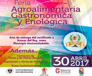 Este domingo, a partir de las 12 de la mañana, Arenas del Rey celebrará su I Feria Gastronómica, enológica y agroalimentaria