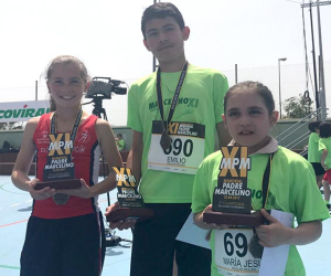 Tres chavales de El Almendral triunfan en la XI Carrera Popular Memorial Padre Marcelino