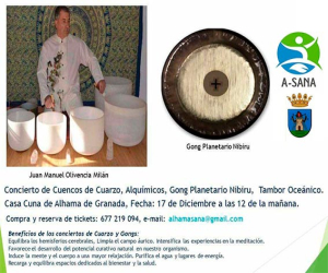 Vuelve el concierto de cuencos de cuarzo, este domingo a las 12 del mediodía