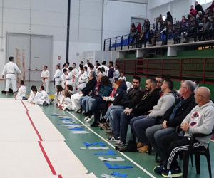 Exhibición de karate a cargo de los alumnos del club Alhama-Ippon, con homenaje a los cinturones negros