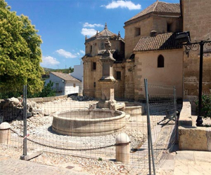 La zona de la Pila de la Carrera en obras