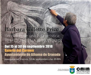Bárbara Gillette inaugura su exposición “Recorrido de una vida artística: Retrospectiva III 1970-2018”, este viernes