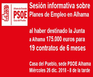 Sesión informativa oferta planes de empleo en Alhama y Ventas de Zafarraya, con 19 puestos de trabajo