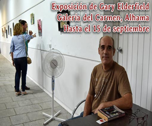 Exposición de Gary Elderfield en la galería del Carmen, en Alhama