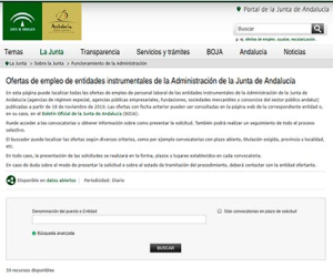Ya se puede consultar en una web todas las ofertas de empleo de la Junta de Andalucía