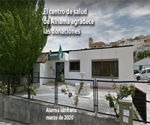 El Centro de Salud de Alhama agradece las donaciones de material de protección frente al Covid-19 a Agroingeniería Guerrero y a la Cooperativa los Tajos