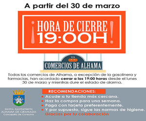 Los comercios de Alhama sólo podrán abrir hasta la siete de la tarde