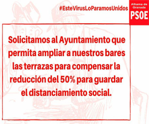 Nueva propuesta del PSOE Alhama para hacer frente al Covid-19