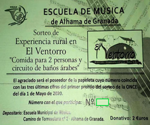 Cambio de fecha del sorteo “Experiencia rural El Ventorro”, será el 12 de junio