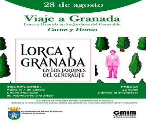 Lorca y Granada en los Jardines del Generalife, el viernes 28 de agosto