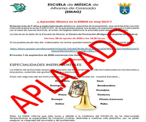 La escuela de música también aplaza el comienzo de curso