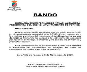 La alcaldesa de Fornes recomienda el autoconfinamiento a sus vecinos