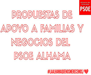 El PSOE de Alhama presenta una propuesta al pleno para ayudar a familias y negocios