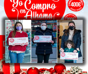 Entregados los cheques a los ganadores de la campaña “Esta Navidad yo compro en Alhama 2020”