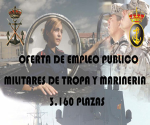 Abierto el plazo de la segunda convocatoria de plazas para tropa y marinería del Ministerio de Defensa 2021