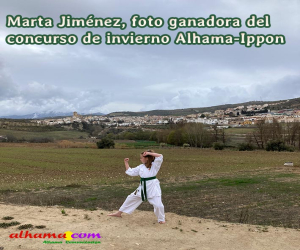 Marta Jiménez ganadora con su foto del concurso de invierno Alhama-Ippon