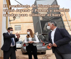 El presidente de Diputación visitó Jayena y Fornes y anunció un primer paquete de ayudas urgentes para eliminar el barro