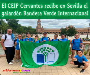 El CEIP Cervantes recibe en Sevilla el galardón Bandera Verde Internacional