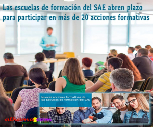 Las escuelas de formación del SAE abren plazo para participar en más de 20 acciones formativas
