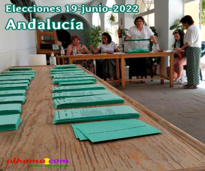 Elecciones al Parlamento de Andalucía del 19-junio-2022, comarca de Alhama