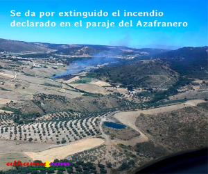 El Infoca da por extinguido el incendio declarado en el paraje del Azafranero en el término de Alhama