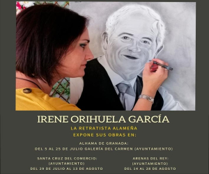 La retratista alhameña Irene Orihuela muestra sus últimas creaciones en tres poblaciones de nuestra comarca