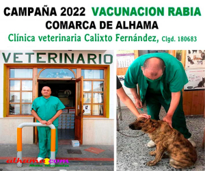 Vacunación antirrábica, campaña 2022 en la comarca de Alhama