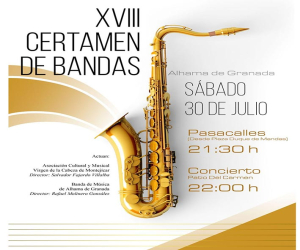 Este sábado es el VXIII encuentro de bandas, con la de Montejícar como invitada