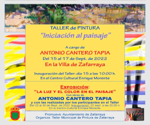 Taller de pintura “Iniciación al paisaje”, en Zafarraya