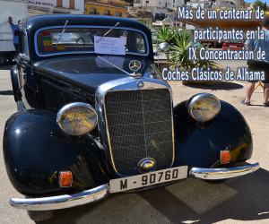 Más de un centenar de participantes en la IX Concentración de Coches Clásicos de Alhama