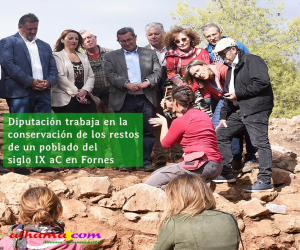 Diputación trabaja en la conservación de los restos de un poblado del siglo IX AC en Fornes 