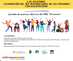 El viernes 2 de diciembre celebración del Día Internacional de las Personas con Discapacidad