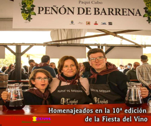 Homenajeados en la 10ª edición de la Fiesta del Vino