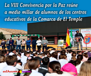La VIII Convivencia por la Paz reúne a medio millar de alumnos de los centros educativos de la Comarca de El Temple
