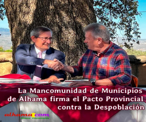 La Mancomunidad de Municipios, Diputación y 27 entidades de la provincia firman el primer Pacto Provincial contra la Despoblación.