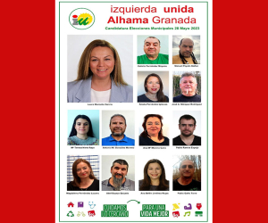 Candidatura de IU Elecciones Municipales 2023