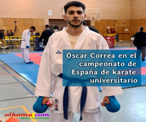Óscar Correa en el campeonato de España de karate universitario