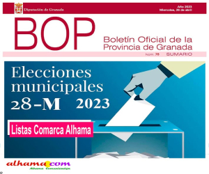 Candidaturas de la comarca para las Elecciones Municipales del 28-mayo-2023