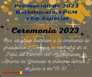 Este viernes, 2 de junio, acto de graduación en el IES Alhama