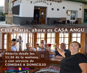 Angu reabrió Casa Marín, como CASA ANGU, con el servicio añadido de comida a domicilio