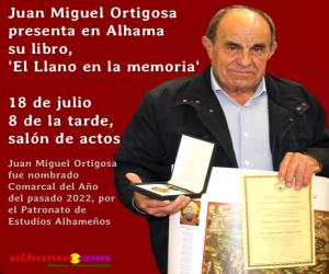 Juan Miguel Ortigosa presenta en Alhama su libro, 'El Llano en la memoria'