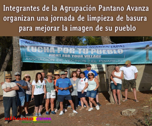 Integrantes de la Agrupación Pantano Avanza organizan una jornada de limpieza de basura para mejorar la imagen de su pueblo