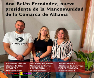 Ana Belén Fernández, nueva presidenta de la Mancomunidad de la Comarca de Alhama