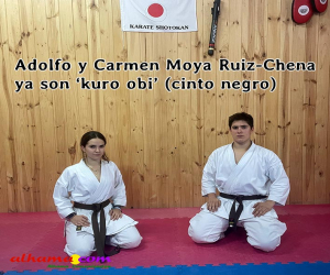 Adolfo y Carmen Moya Ruiz-Chena ya son kuro obi (cinto negro)