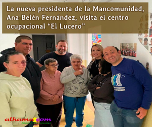 La nueva presidenta de la Mancomunidad visita el centro ocupacional