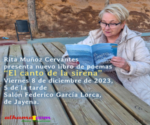 Rita Muñoz Cervantes presenta en primicia en Jayena su nuevo libro de poemas “El canto de la sirena”