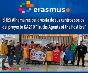 El IES Alhama recibe la visita de sus centros socios del proyecto KA210 “Truths Agents of the Post Era”