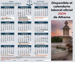 Ya está disponible el calendario laboral oficial 2024
