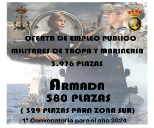 Diferentes cursos y ofertas de empleo, convocatoria de las Fuerzas Armadas y monitor deportivo